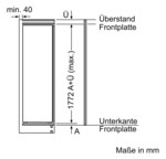 Kühlschrank EB E 310l N1775mm integr ws fest 114kwh B541mm H1772mm