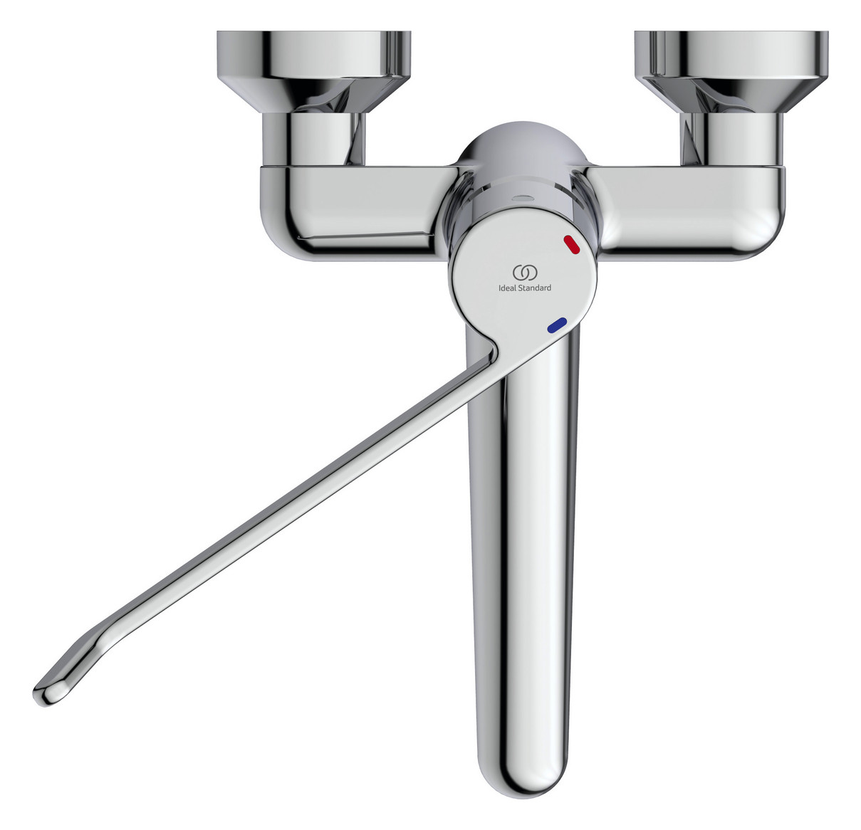 Ideal-Standard Wand-Waschtischsicherheits-Einhebelmischer CeraPlus Ausladung 200 mm, AP, absperrbare S-Anschlüsse, verchromt