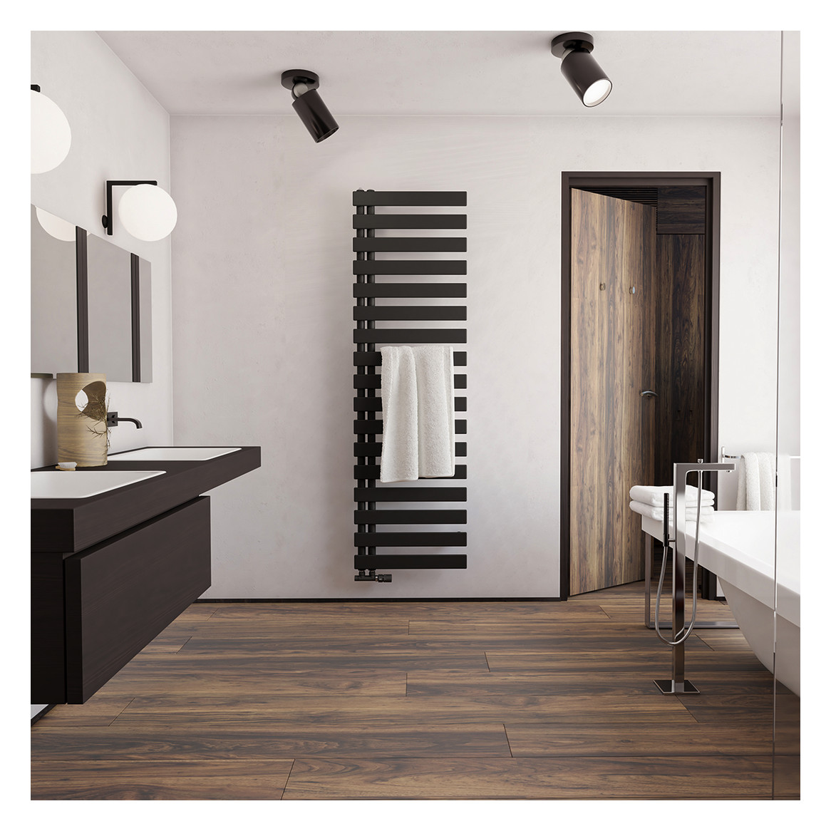 Zehnder Design-Heizkörper Roda Uno ROU-150-060, 1520 x 550 mm, grey Aluminium