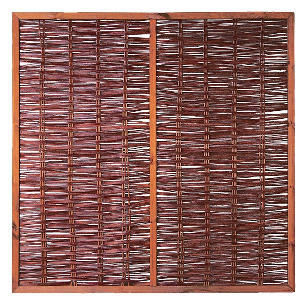 Bild FOGO Weidengeflechtzaun 180 x 180 cm mit Rahmen und Strebe - n.a.-0