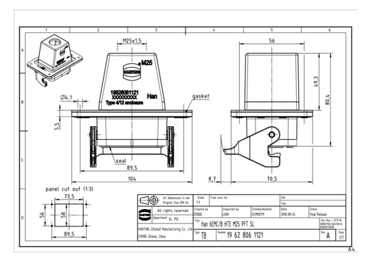 HART Han 6EMV/B-GG-M25-WDF-  19628061121 