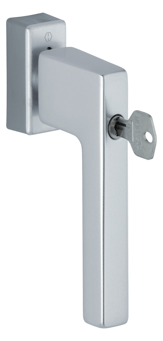 Bild Drehkipp-Fenstergriff, abschließbar, Austin 0769S/UD9024, gleichschließend, DIN Links-Rechts, 7/32-42mm, naturfarbig - HOPPE-0