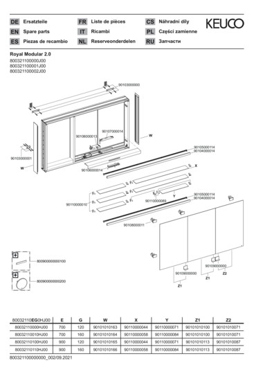 KEUCO Spiegelschrank Royal Modular 2.0 DALI 1000 x 700 x 120 mm, 2 Steckdosen, Wandvorbau, 3 Türen, beleuchtet