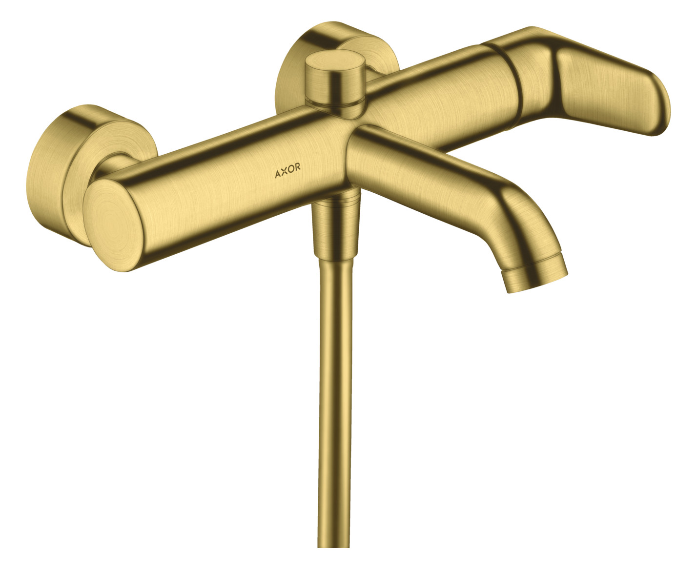 hansgrohe Wannen-Einhebelmischer Axor Citterio M AP, Ausladung 200mm, brushed brass hansgrohe Wannen-Einhebelmischer Axor Citterio M AP, Ausladung 200mm, brushed brass