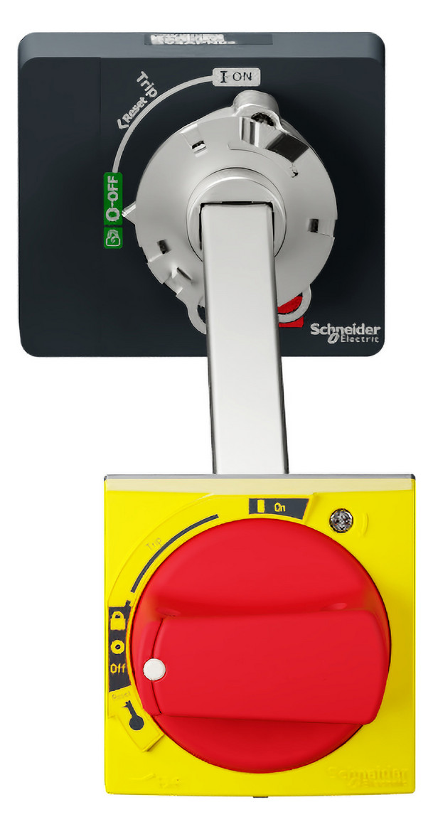 Handgriff rt m.Achse Mit Achse f.Leistungss