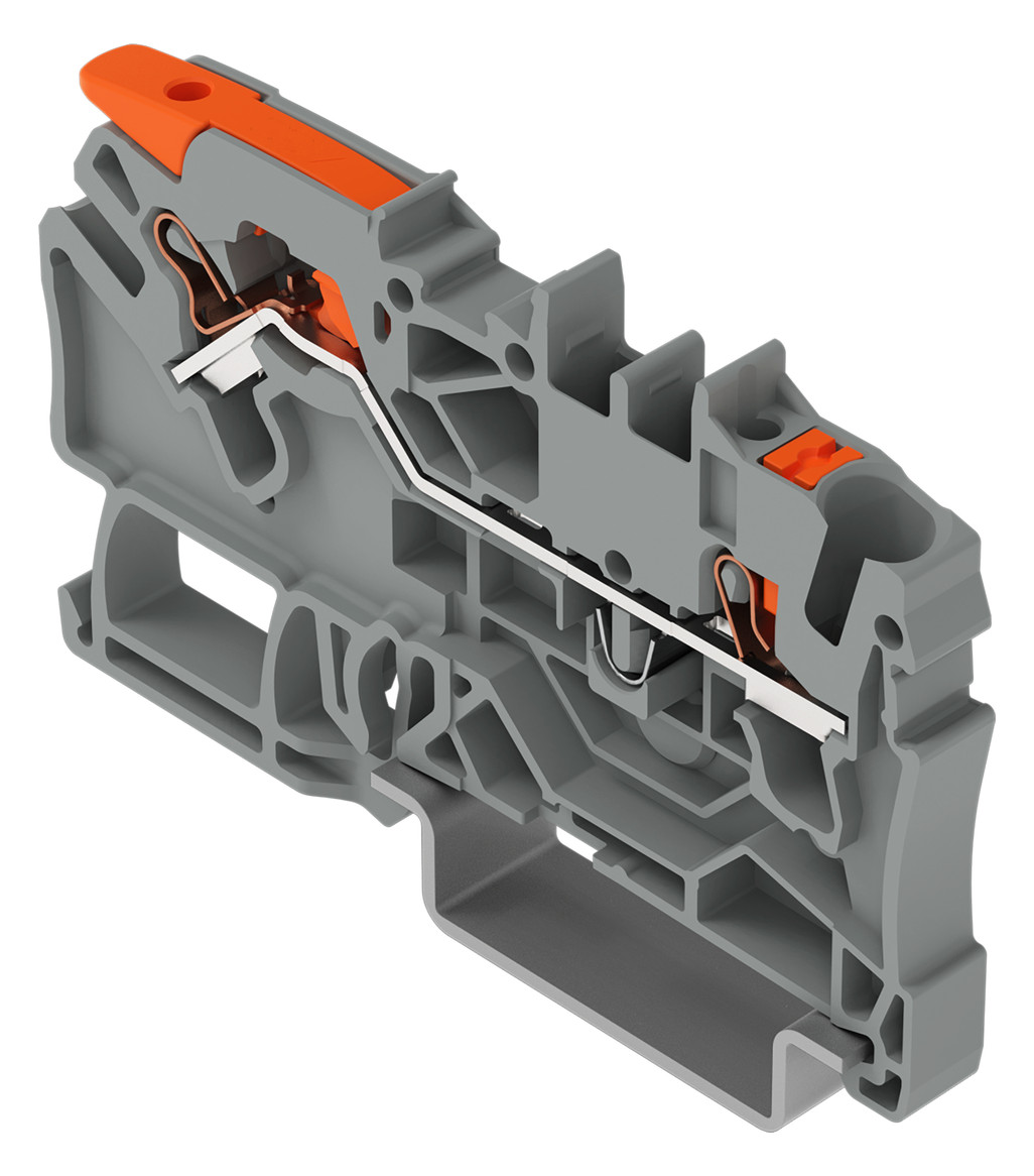 Reihenklemme 0,25-4qmm 1Etage 2kl gr 24A TS35 Hutschiene TH35