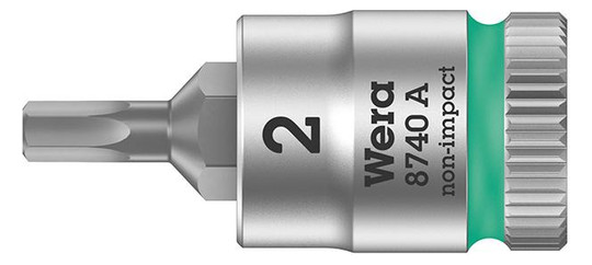 Wera-Innensenskant-Einsatz 8740 A Zyklop, 1/4-Antrieb - SW 2