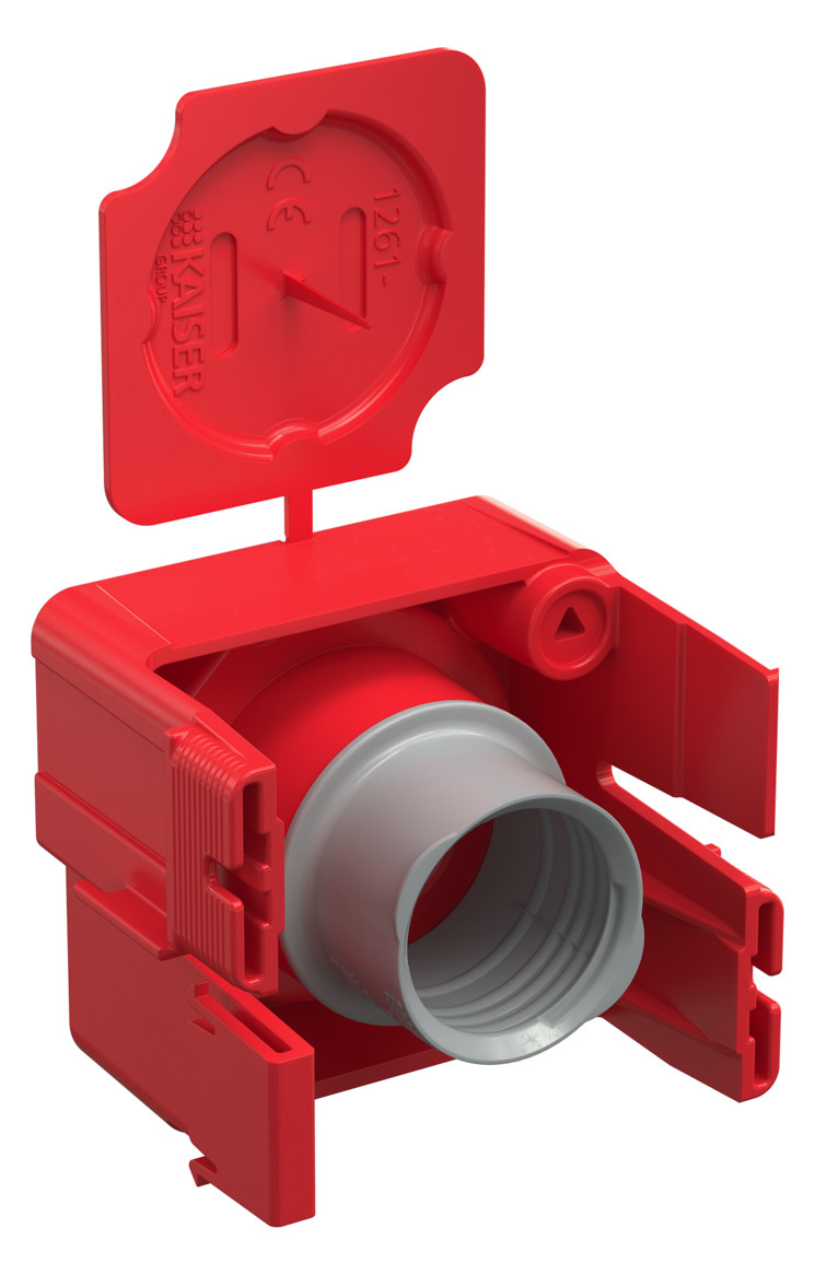 Leitungsauslass Rohr beton Ø25mm 2f 53x64mm