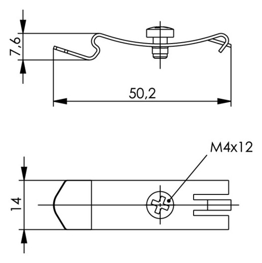 Hutschienenadapter TS35 schräg Kst