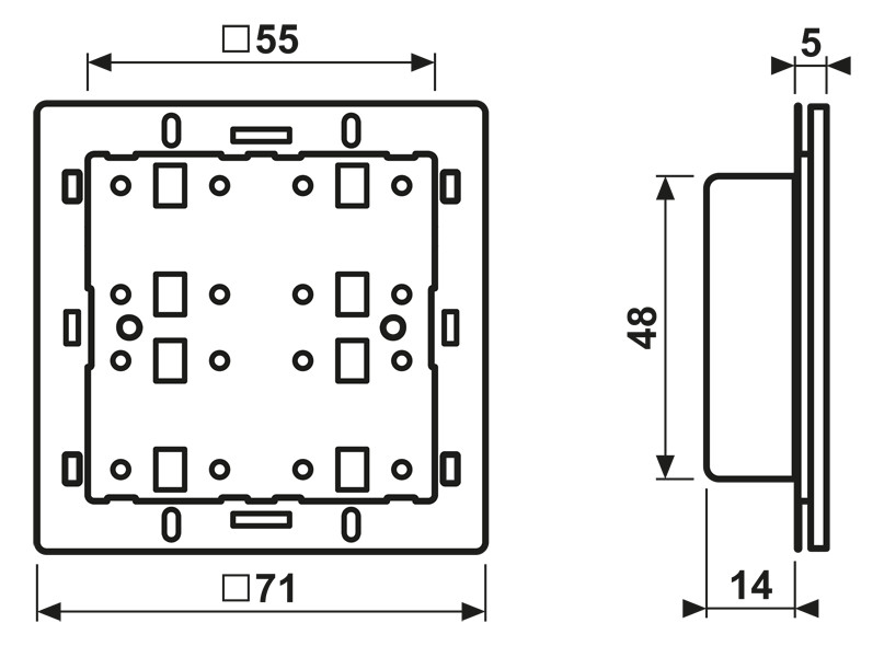 Tastsensor KNX LS UP 8pkt inkl.Ankoppl Mit Busankopplung m.LED-Anz