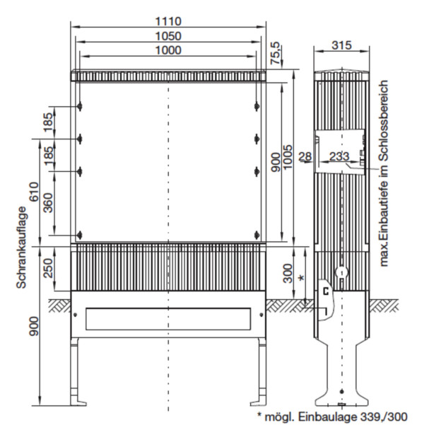 Festplatzverteilerschrank Gr.2 mobil m.Standfuß