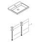 GROHE Einbauwaschtisch Cube Keramik 60x49cm, mit Überlauf, Rückseite glasiert, alpinweiß