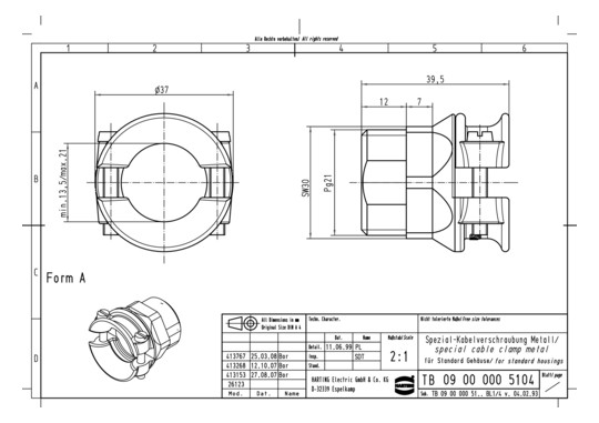 HART Verschraubung Pg21      09000005104 