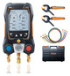Testo digitales Monteurhilfeset Testo 550i 3-Wege mit kabellosem Temperaturfühler, 3 Füllschläuche und Koffer - More 2