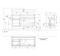 V&B Waschtisch-Unterschrank Finion 120x60,3x50,1cm, Regal links Peony, Glossy white lacquer