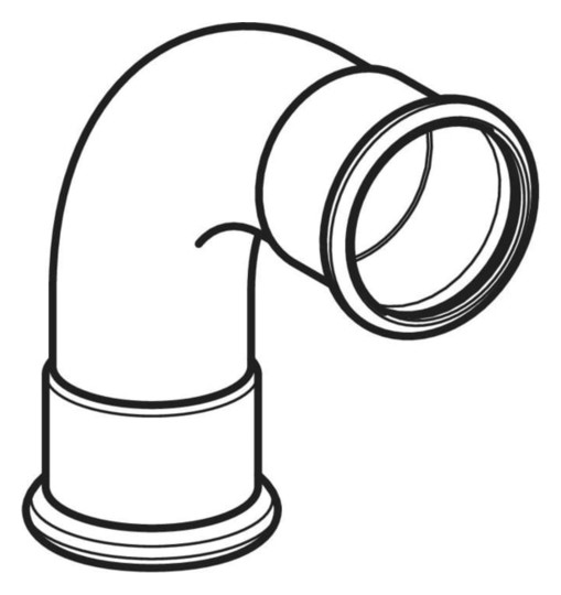 Geberit Bogen Mapress 90°, Kupfer, Ø 108 mm