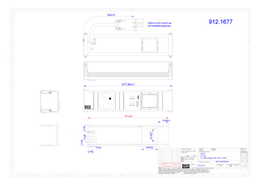 Bachmann CONI 1xUTE 1xUSB A&C   912.1677 