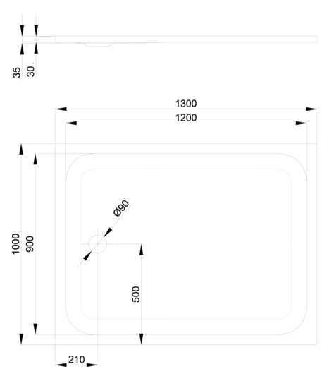 Duschwanne BetteUltra 5788 130x100x3,5cm, Glasur, quartz