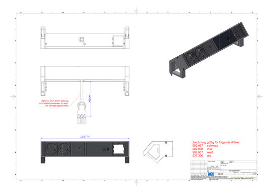 Bachmann DESK2 2xCEE7/3 1xUSB C  902.906 