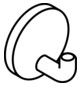 801-90-010-95-WANDHAKEN, FELSGRAU