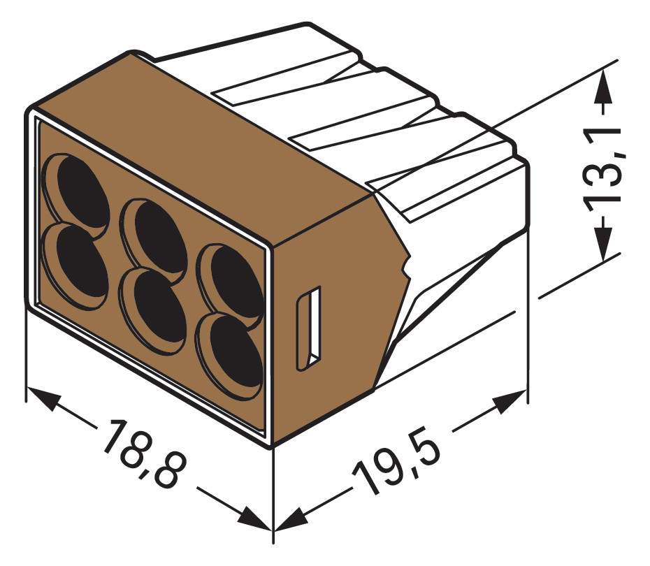 Steckklemme 6f 400V 32A 1,5-4qmm br f.Massivleit