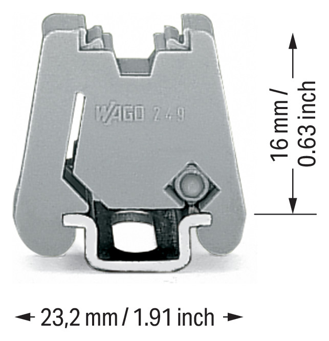 Endklammer/halter Kst Serie 249 TS15 Hutschiene TH15 schraublos Endklammer/halter Kst Serie 249 TS15 Hutschiene TH15 schraublos
