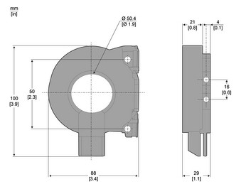 Summenstromwandler Kl=1 65A/0,065A m.Berührungss Schnappbef Steckanschl
