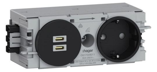 Hager Steckdose 1f            GS17009011 