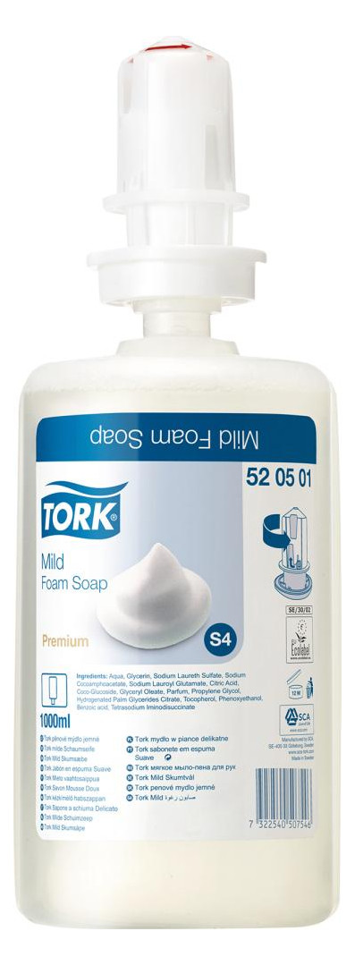 Bild Tork Premium Seifenschaum S4 mild 6x1 Li ter - Neutral-0