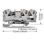 Reihenklemme 0,5-10qmm Serie 2006 1Etage 3kl gr 41A Hutschiene TH35
