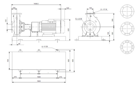 GRUNDFOS Normpumpen Standard NK 125-250/269AA2F2AESBQQETW4