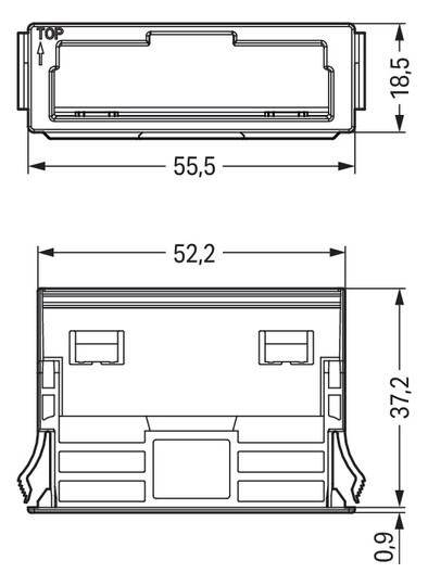Rahmen Snap-In sw 5p Stecker/Buchse