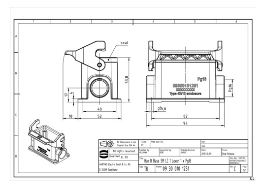 HART Sockelgehäuse           09300101251 