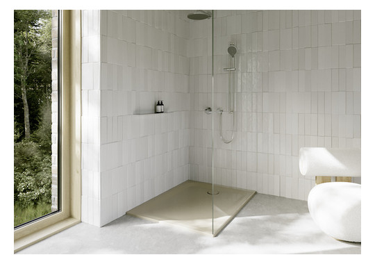 Duschwanne BetteUltra 1260 120x90x3,5cm, Glasur, Mini-Wannenträger, sand