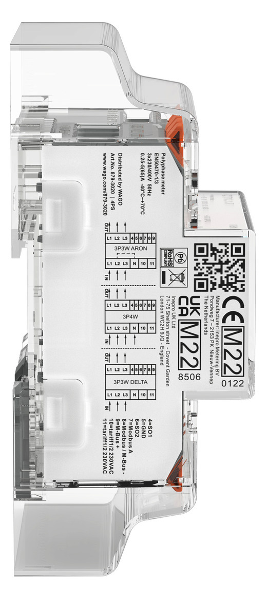 Drehstromzähler Vierleit elektr digi 65A geeicht B 5A RS-485 184-276V/N-L S0