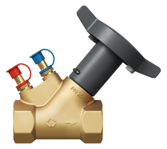 Oventrop Strangregulierventil Hydrocontrol V DN 32, PN 25, beiderseits Innengewinde, Messing