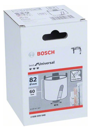 Diamant-Bohrkrone Ø82x60mm Innengew M16