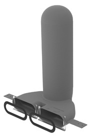 Zehnder Luftdurchlassgehäuse ComfoCase CLRF seitlich, 2x flat 51, DN 125