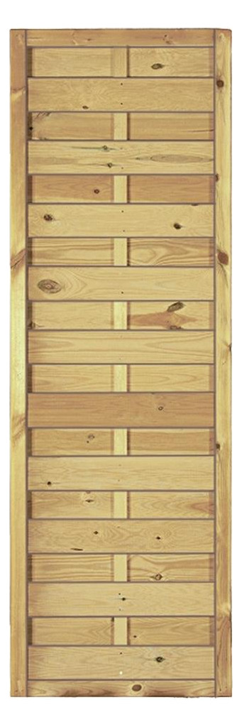 Bild Maxi-Massiv-Zaun 60x180cm Rahmen 45/45mm kdi grün Lamellen geriffelt & geschraub - n.a.-0