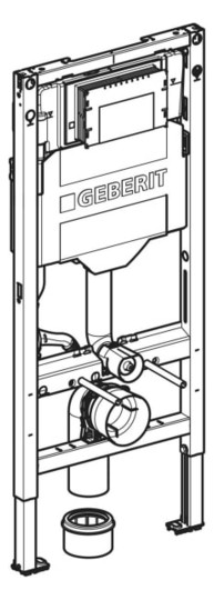 Geberit Wand-WC-Element Duofix für Sigma BH 112 cm, mit UP-Spülkasten 12cm, für Trockenbau