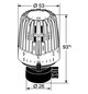 Heimeier Thermostat-Kopf K mit Direktanschluss, für Danfoss RAVL, weiß
