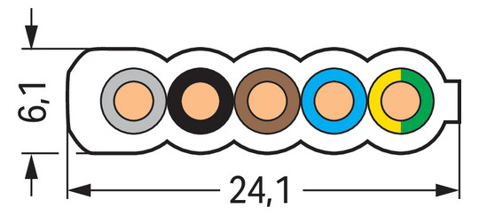 Steuerleitung Serie 897 5G4 sw hfr Farbe Halogenfrei nach EN IEC 60754-1 -15-90°C