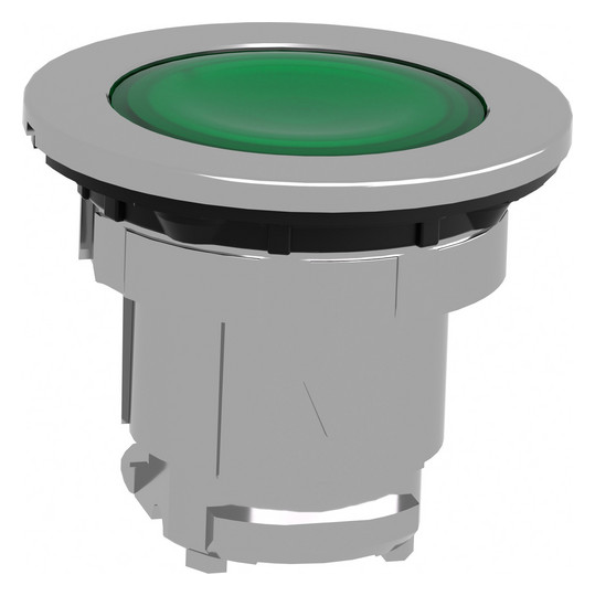 Drucktaster Front 1f gn bel.b Ø30,5mm rnd Geeignet für Beleuchtung IP66