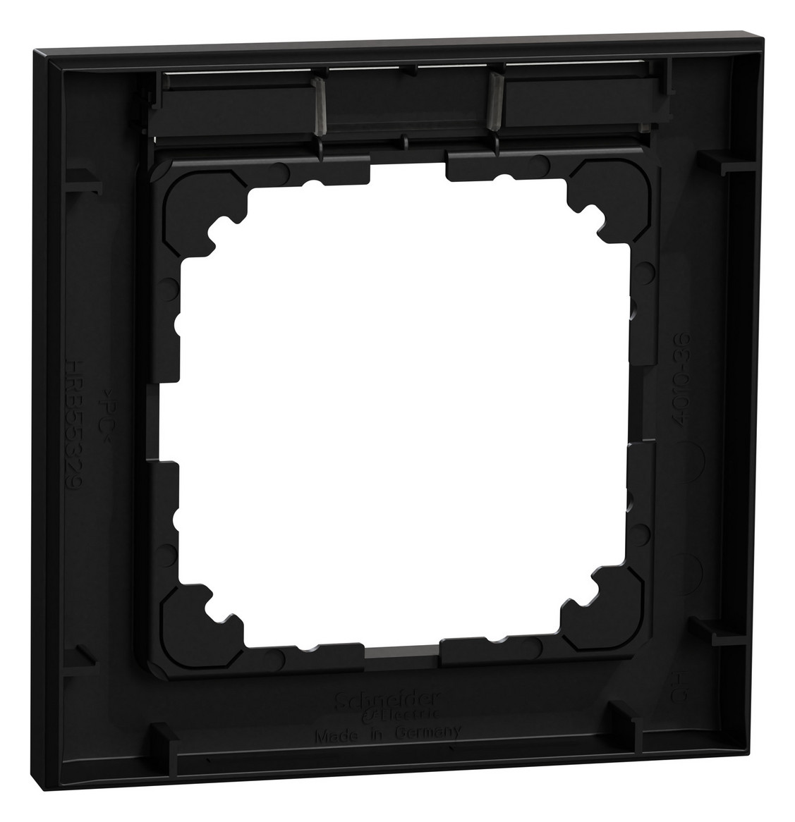 Rahmen 1f sw mt BSF Kst Unterputzmontage Textfeld/Beschriftungsfläche Thermopl