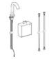 Geberit Infrarot-Waschtisch-Armatur Piave mit Thermostatmischer, Standmontage, Batteriebetrieb, AP-Funktionsbox