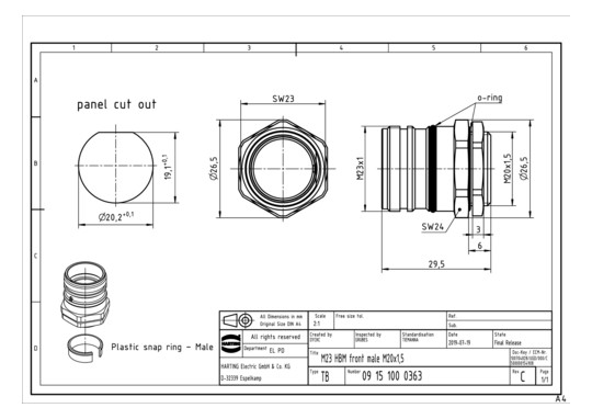 HART Han M23 AGG Vorderwand  09151000363 