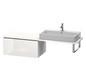 Duravit Unterschrank L-Cube 82 x 54,7 cm, eiche schwarz, für Konsole, 1 Auszug