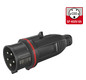 CEE-Stecker 5p 16A IP54 NEO 400V/rt 6h schraubl.Kl Kst Knickschutztülle