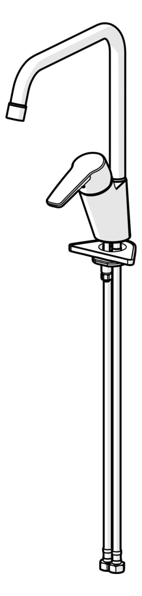 HANSA Spültisch-Einhebelmischer HANSAPOLO Eco schwenkbarer Auslauf, Ausladung 221mm, chrom