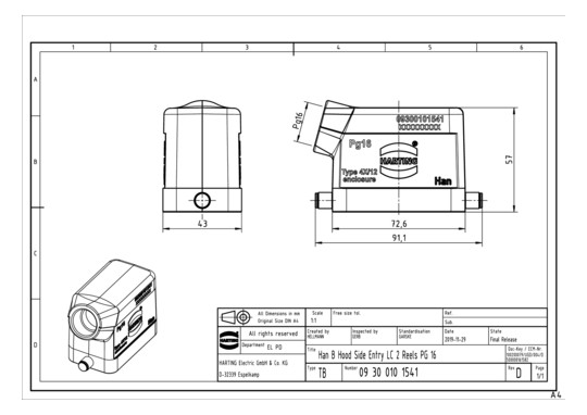 HART Tüllengehäuse           09300101541 